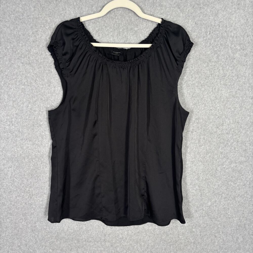 Ann Taylor Top 16 Satin Ruched Coquette Romantic Fairy Minimal Quiet Luxury Twee